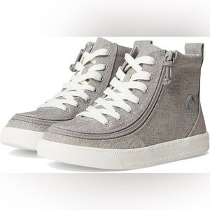 KIDS BILLY FOOTWEAR GRAY CLASSIC LACE HIGH SHOES